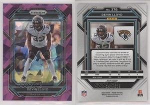 2022 Panini Prizm Rookies Purple Ice Prizm /225 Devin Lloyd #376 Rookie RC
