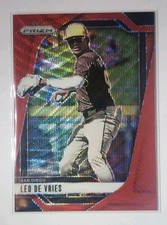 Leo De Vries Prospect Red Wave Prism 2025 Panini Prism Baseball