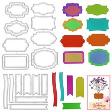 Cutting Dies for Card Making, 2 Set Varied Shapes Die Cuts Embossing Tools for C