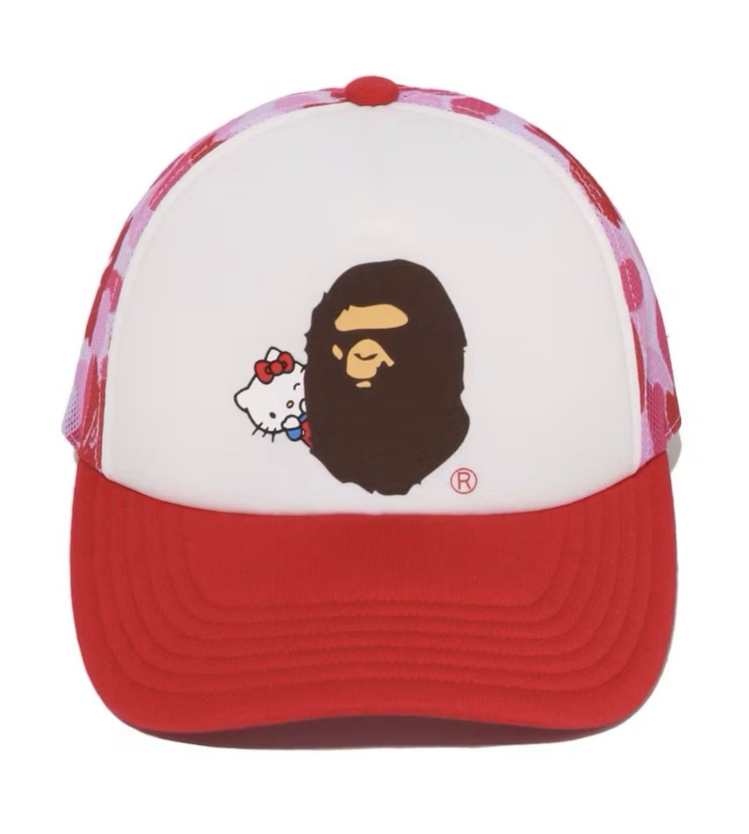 帽子 BAPE X HELLO KITTY ABC CAMO MESH CAP BAPE x Sanrio Characters Hello Kitty Ape Head ABC Camo Mesh Cap