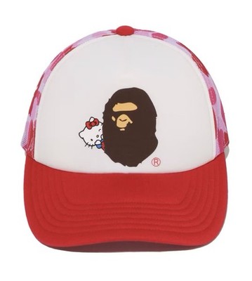 BAPE x Sanrio Characters Hello Kitty Ape Head ABC Camo Mesh Cap