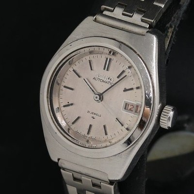 Seiko 2205-0080 AT Automatic 21 Jewels Date Pink Dial Damenuhr HSN 2000000 N