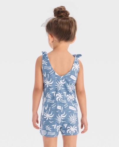 Toddler girls size 4T Grayson mini short palm jumpsuit - Picture 2 of 5