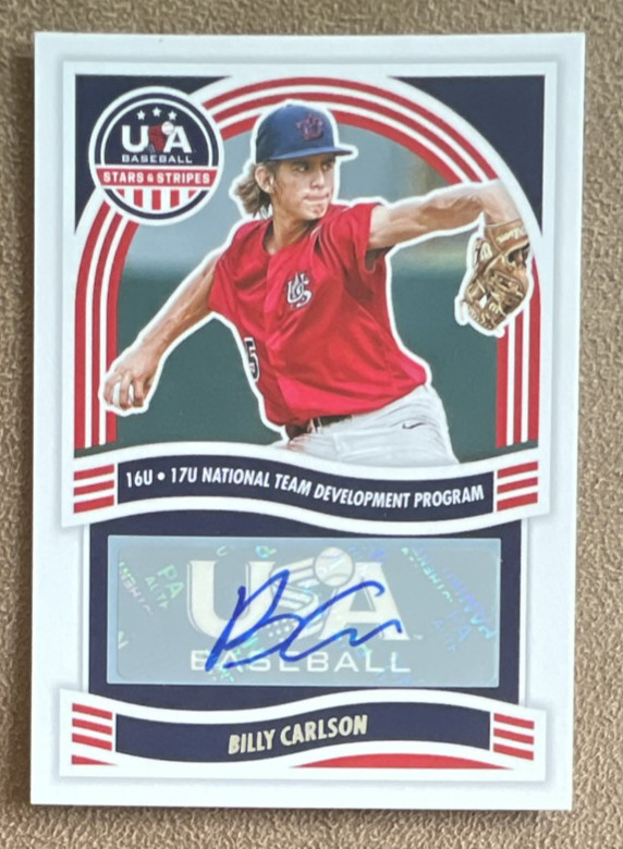 2024 USA Stars & Stripes Billy Carlson Autograph #NTS-BC Blue Ink Signatures RC