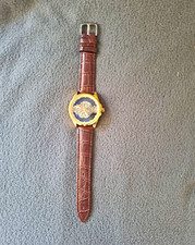 Herren Skelettuhr analog rund goldfarben, sch...