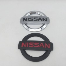 1x Nissan car Emblem front hood Rear Tailgate trunk badge Steering Wheel sticker