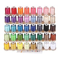 40 Farben Stickgarn Set Polyester Maschinen Stickgarn 500M FüR Stickmaschine