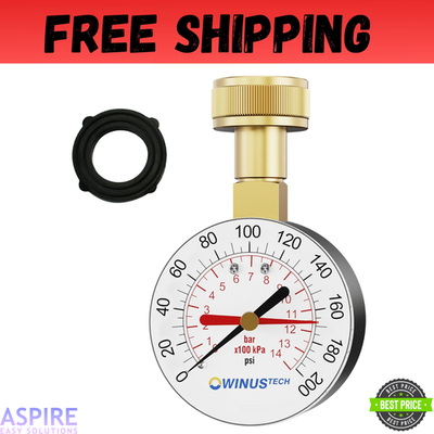 #ad Water Pressure Gauge 3 4quot; Female0 200 Psi Pressure Gauge Water Pressure Test Ga $9.09