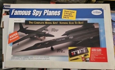 Testors Famous Spy Planes U-2 & SR-71 Blackbird Aircraft Models Kit 4055