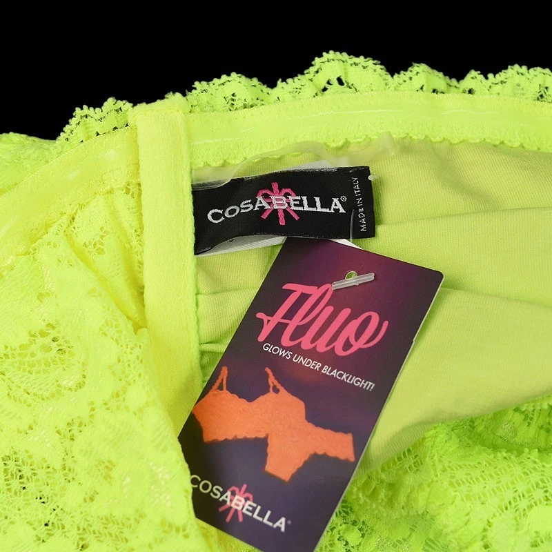 Sujetador bandeau de encaje COSABELLA amarillo fluorescente Never Say Never FLIRTIE MEDIANO NUEVO CON ETIQUETAS Foto 2 de 2