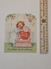 Vintage Valentine’s Day Card Nurse Holding Heart — photo 3