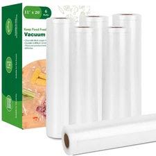 Moretoes Vacuum Sealer Bags, 6 Rolls 11" x 20' Food Vac Bags for Fo... Fast Ship