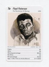 FLOYD PATTERSON Very Rare Swedish BOXING CARD