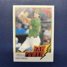 Topps 2026 Heritage Raw Power Nick Kurtz RP-NK Athletics Baseball Card