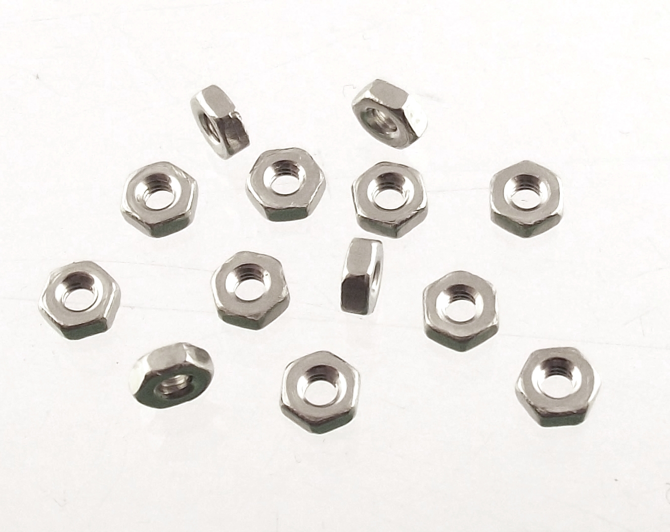50 Dadi Esagonali Inox M1 UNI 5588 AISI 303 A1 x viti M1 microdadi microviti