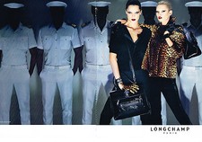 REKLAME WERBUNG 2009 LONGCHAMP Haute Couture KATE MOSS (2 Seiten)