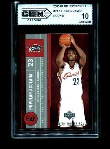 Lebron James Rookie Gem Mint 10 2003 Upper Deck Honor Roll Basketball LA RC Cavs