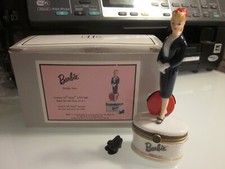 COMMUTER SET BARBIE MIDWEST CANNON FALLS PHB PORCELAIN HINGED w/BOX  TRINKET