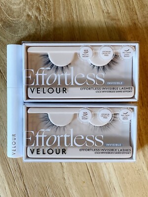 Velour Effortless Invisible Lashes Set w/ Adhesive: In The Nude & Barely There