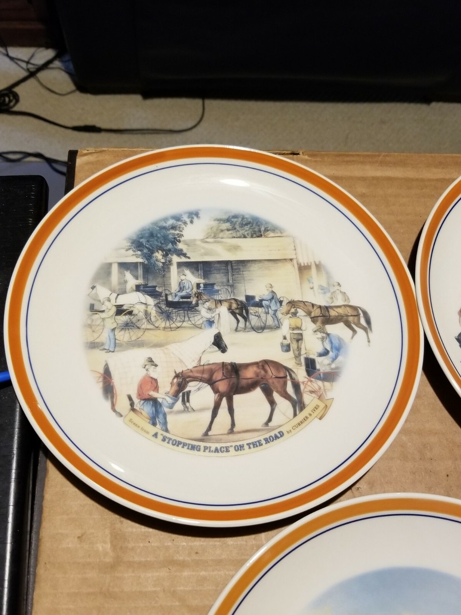 Woodmere China Currier & Ives 10 3/8