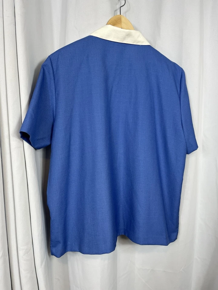 Conjunto de 2 Blusa Alfred Dunner Mujer Azul Crema Cuentas Falda 18w Talla 16w Foto 4 de 4