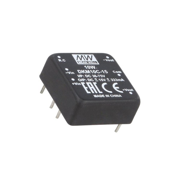 DKM10C-15 Wandler: Dc/Dc 10W Ueing: 36-75V Uausg: 15VDC Uausg2: -15VDC Mean Well-image
