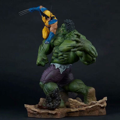 Maqueta de 14 pulgadas de Hulk vs Wolverine figura activa estatua adorno en caja juguete  - Imagen 1 de 10