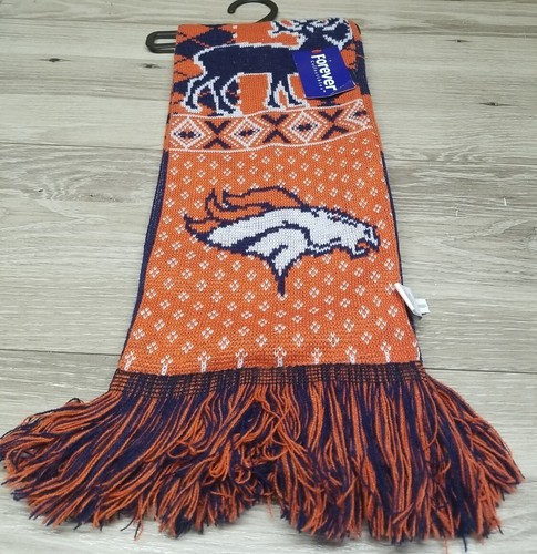 NFL Denver Broncos Forever Collectibles Winter Christmas Print Striped  - Bild 1 von 9