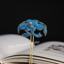 Chinese High-End Cloisonne Metal Woven Hair Clip for Women's Hairpins