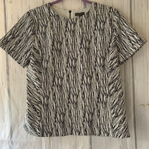 vince camuto black and white blouse