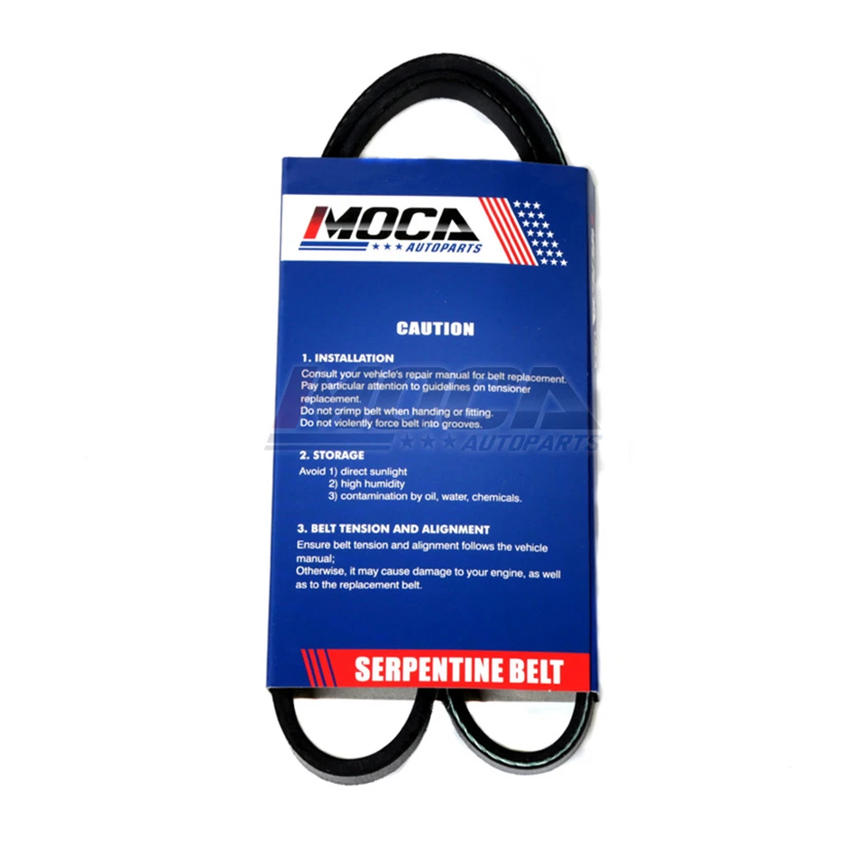 Correa de transmisión Serpentine para Chevrolet Volt Toyota Echo 16-19 EPDM 3PK850 MOCA Foto 2 de 4