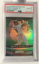2018 panini chronicles ronald acuna jr #6 Green Prizm 24/50 Psa 10  Rare $$$$$