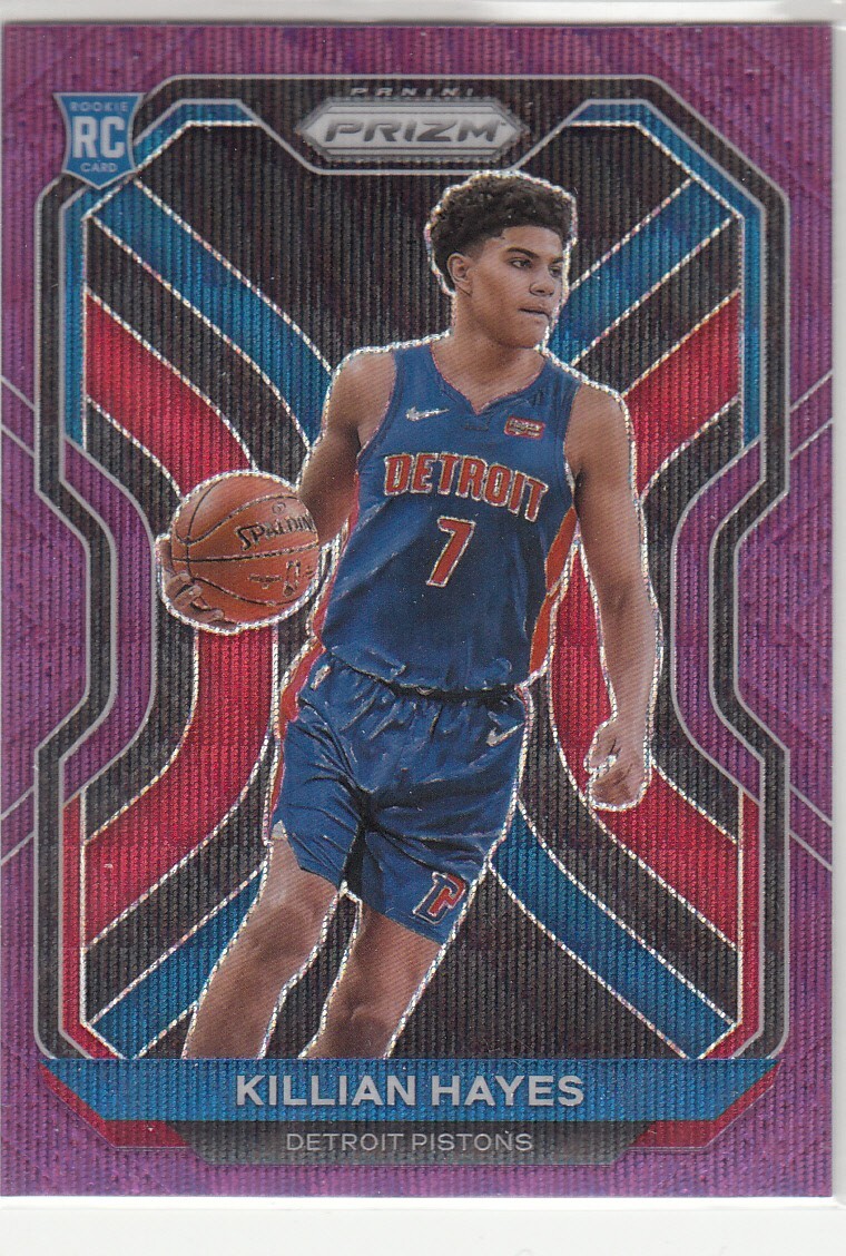 2020-21 Panini Prizm Parallel Purple Wave KILLIAN HAYES RC #270 Pistons