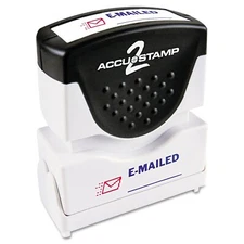 ACCUSTAMP2 035541 Pre-Inked Shutter Stamp Red/Blue EMAILED 1 5/8 x 1/2