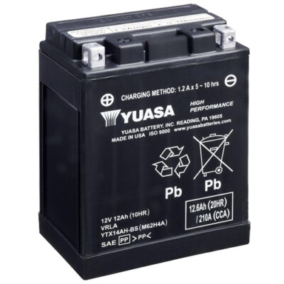 Batterie für Indian Motocycle Scout 1130 A2  21 YUASA YTX14AH-BS AGM geschlossen