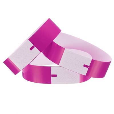 100Pcs Paper Wristbands Waterproof Bulk Bracelet for Events(Fluorescent Purple)