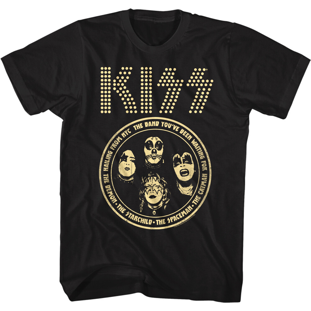 ミュージシャン KISS Official T-SHIRT Gene Simmons LSize Kiss Music Band T-Shirt From New York City Official Black