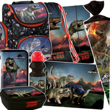 Dinosaurier T-Rex Schulranzen Schultasche 8 Tlg. Jurassic World Schultüte Dino