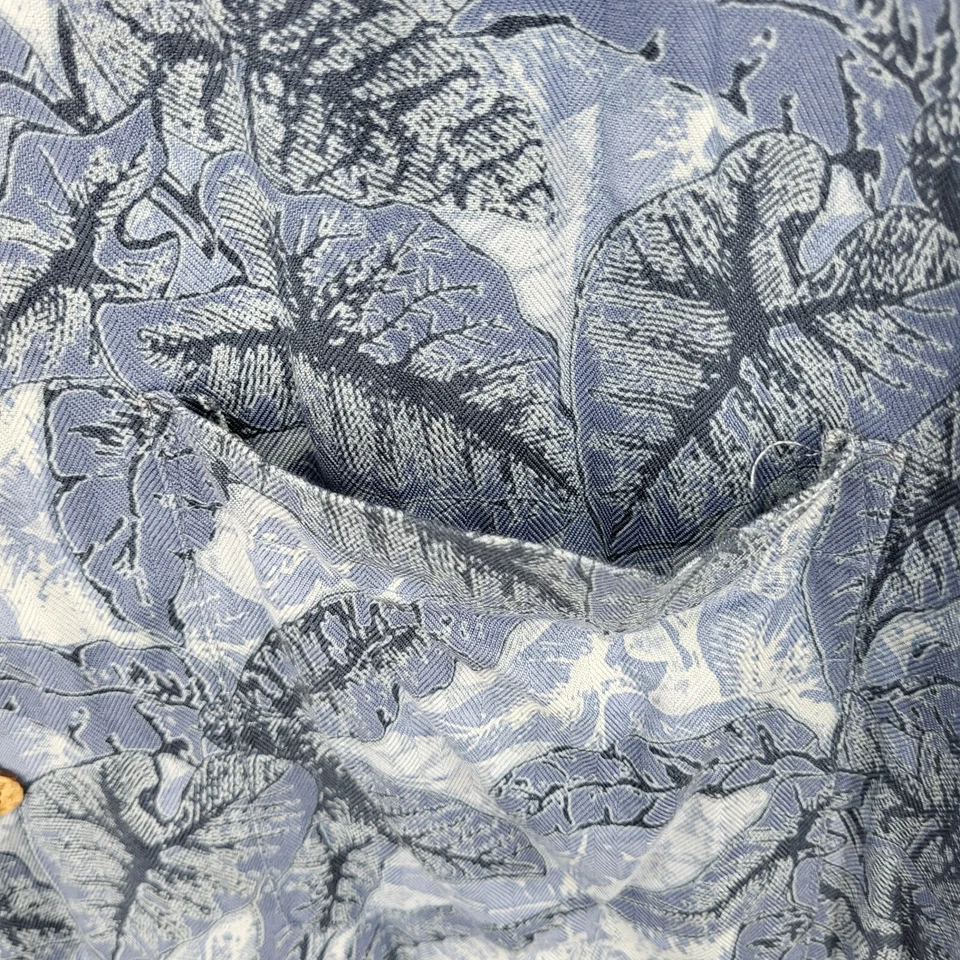 Camisa Hawaiana Jos A Bank Para Hombre Grande Azul Floral Abotonada Vacaciones Playa Seda Foto 4 de 4