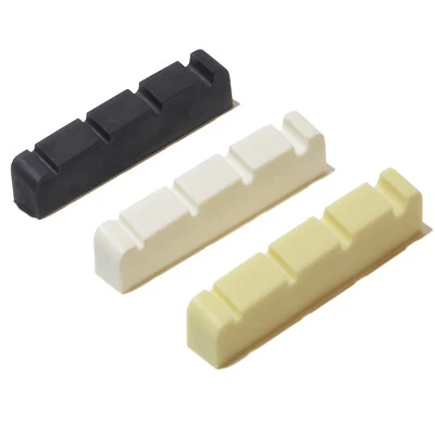 Graphite bass guitar top nut 40mm four string in black, white or Ivory