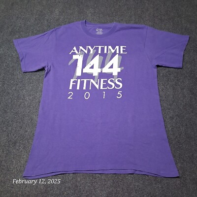 Anytime Fitness T Shirt Adult Medium Purple 144 2015 Crew Neck
