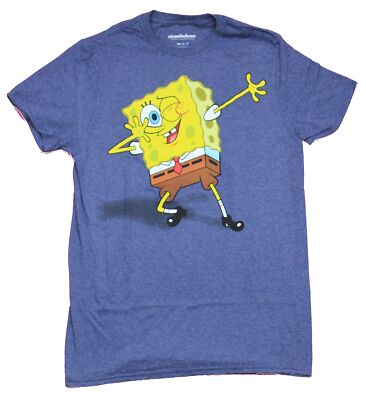 Spongebob Squarepants Adult New T-Shirt  - Winking Dab Pose Bob