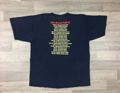 Rare Vintage 2005 Paul Weller Tour 05 T Shirt Rock Band Tee Mens
