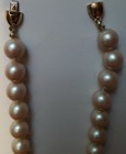 Vintage MONET Faux Pearl Necklace, Single Strand Cream 30" Long — photo 7