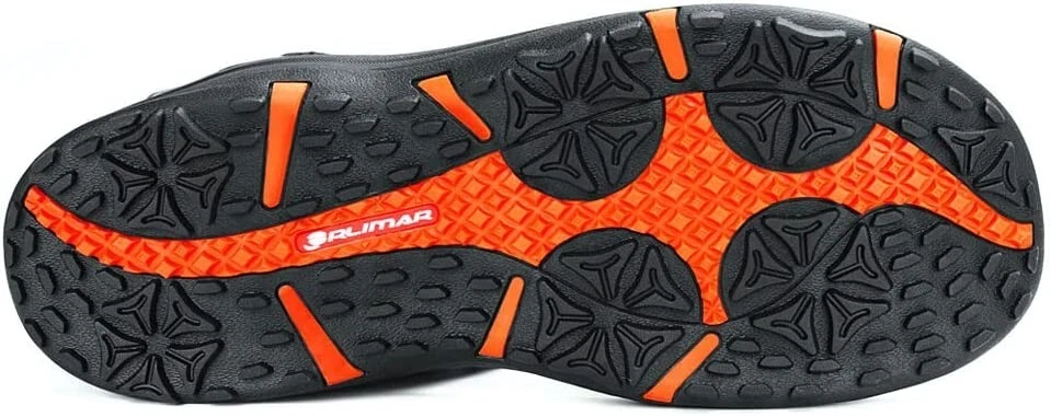 Sandalias de golf Orlimar para hombre sin clavos - marrón/naranja - nuevas en caja Foto 2 de 4