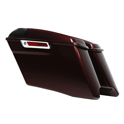 Hard Saddlebag w/ 5x7'' Speakers Lid For Harley Road Glide 14-24 Twisted Cherry