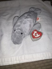 Ty Beanie Manny The Manatee-3rd Gen Hang Tag-2nd Gen Tush-1995