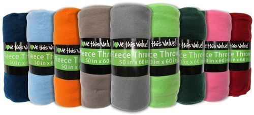 48 Pieces Wholesale Pricing 50"x60" Fleece Blankets MultiColor NEW 48 Pieces Wholesale Pricing 50"x60" Fleece Blankets MultiColor NEW