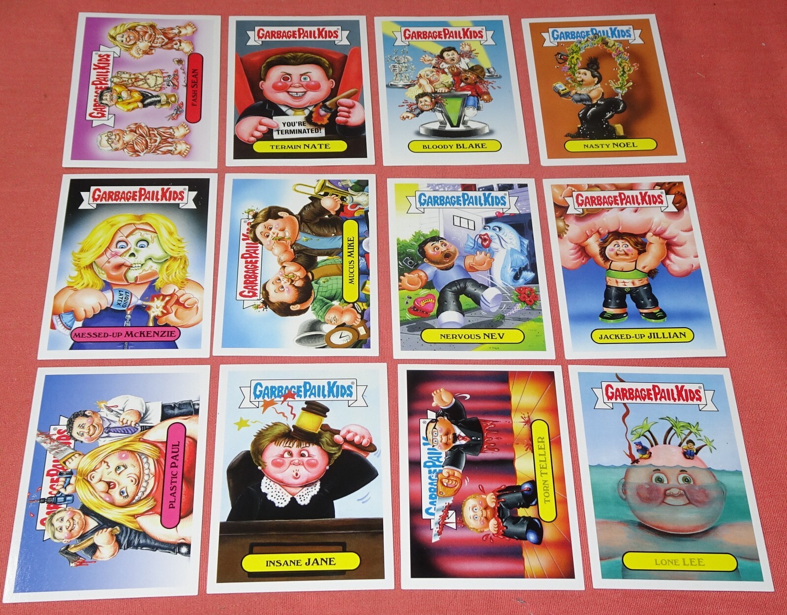 SET of 12 GARBAGE PAIL KIDS GPK REALITY TV SERIES STICKER 2016 complete B SERIES