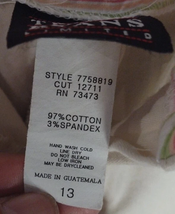 Calça Capri Tracy Evans Tamanho Limitado 13 Juniors Marfim 32"X20" #11F - Imagem 3 de 4